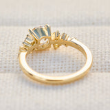 round brilliant cut lab grown diamond ring set in yellow gold