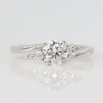 Platinum Round Brilliant Cut Lab Grown Diamond Engagement Ring