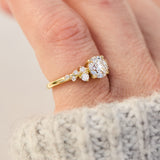 round brilliant cut lab grown diamond ring set in yellow gold
