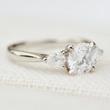 round brilliant cut platinum diamond ring