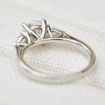 round brilliant cut platinum diamond ring