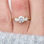 round brilliant cut natural diamond ring