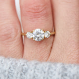 round brilliant cut natural diamond ring
