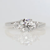 round diamond platinum ring