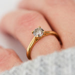 Salt and pepper engagement ring
