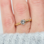 Salt and pepper engagement ring