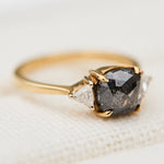 ​Salt and pepper engagement ring