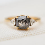 ​Salt and pepper engagement ring