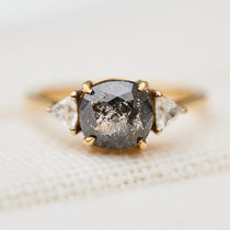​Salt and pepper engagement ring