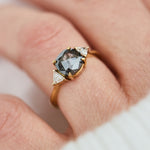 ​Salt and pepper engagement ring
