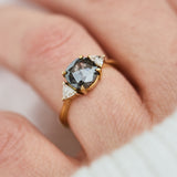​Salt and pepper engagement ring