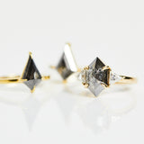 Salt and pepper engagement ring