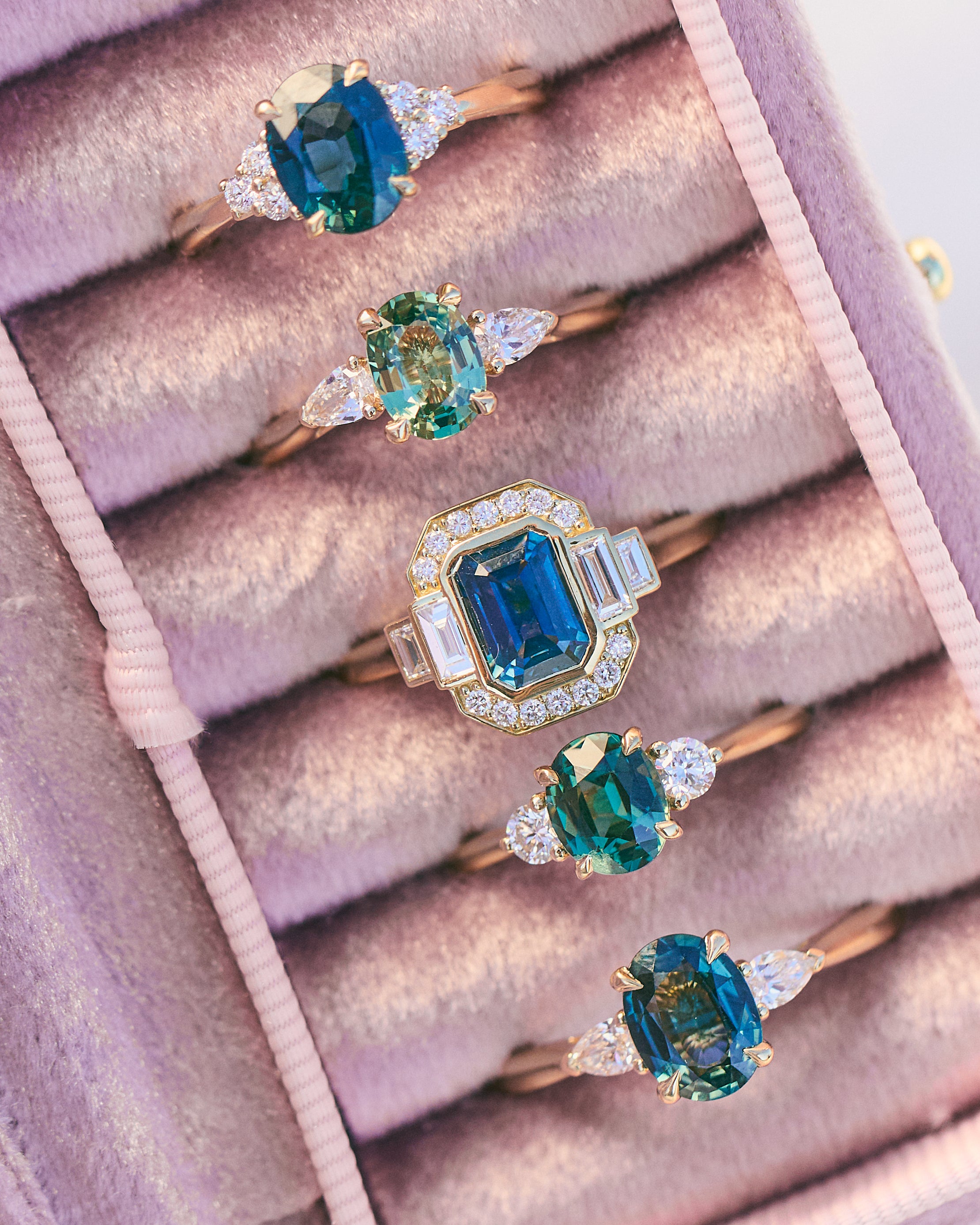 sapphire engagement rings with diamond side stones