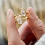 Pear Shape Lab Grown Diamond Engagement Ring, Juno Setting