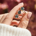 Teal Sapphire Engagement Ring