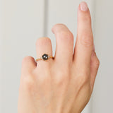 Salt and pepper engagement ring