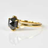 Salt and pepper engagement ring