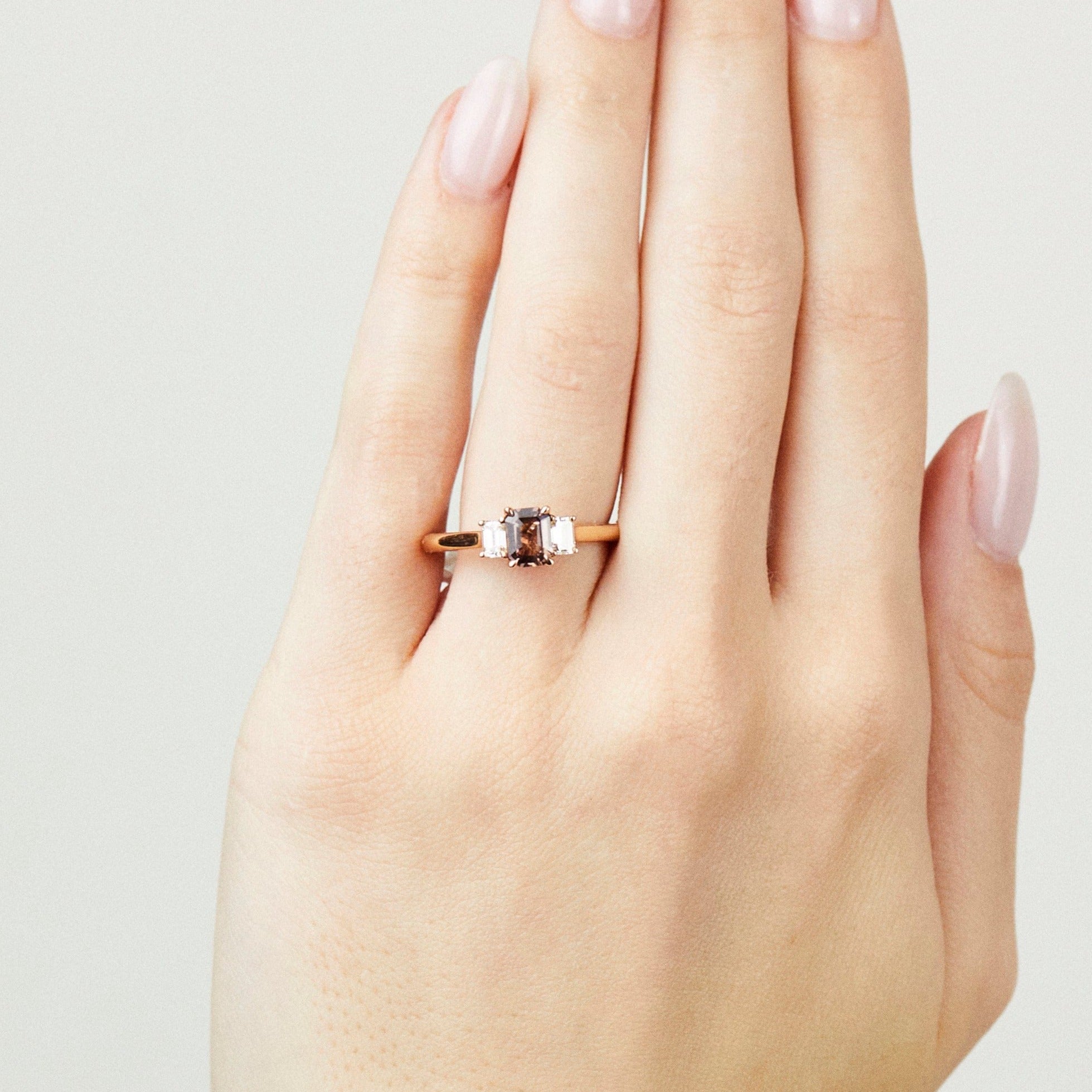 Coloured gemstone engagement rings