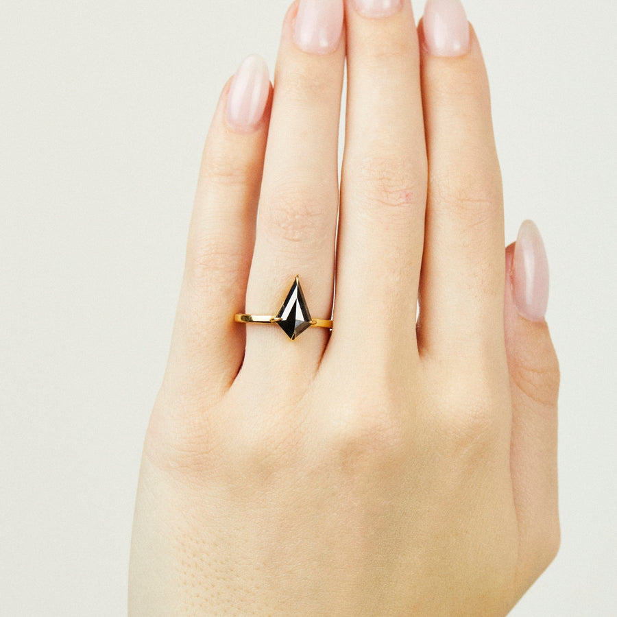 Sophia Perez Jewellery Engagement Ring 1.41ct Kite Salt and Pepper Diamond Engagement Ring, Juno Setting