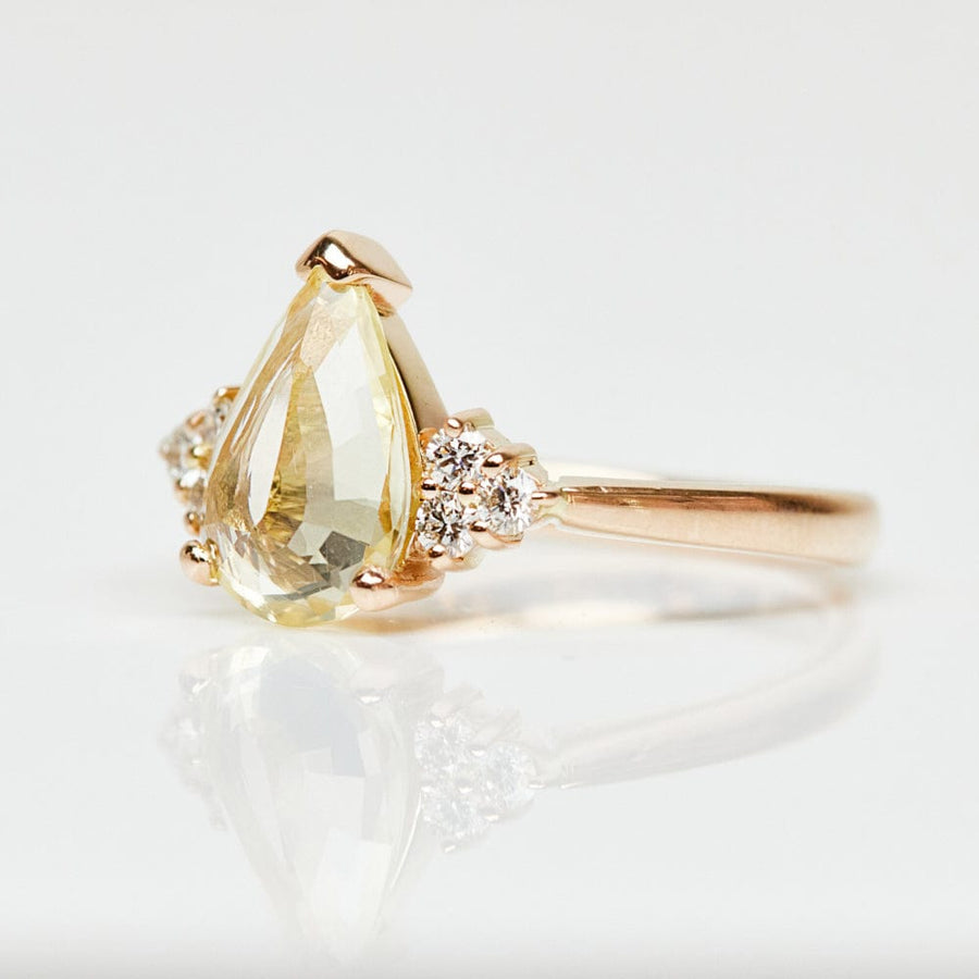 Sophia Perez Jewellery Engagement Ring 2.10ct Pear Shape Yellow Sapphire Engagement Ring