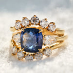 sri lankan sapphire diamond yellow gold engagement ring