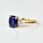sri lankan sapphire yellow gold engagement ring
