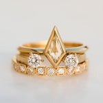 18ct yellow gold diamond ring stack