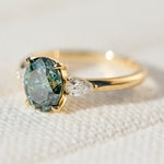 Coloured gemstone engagement rings