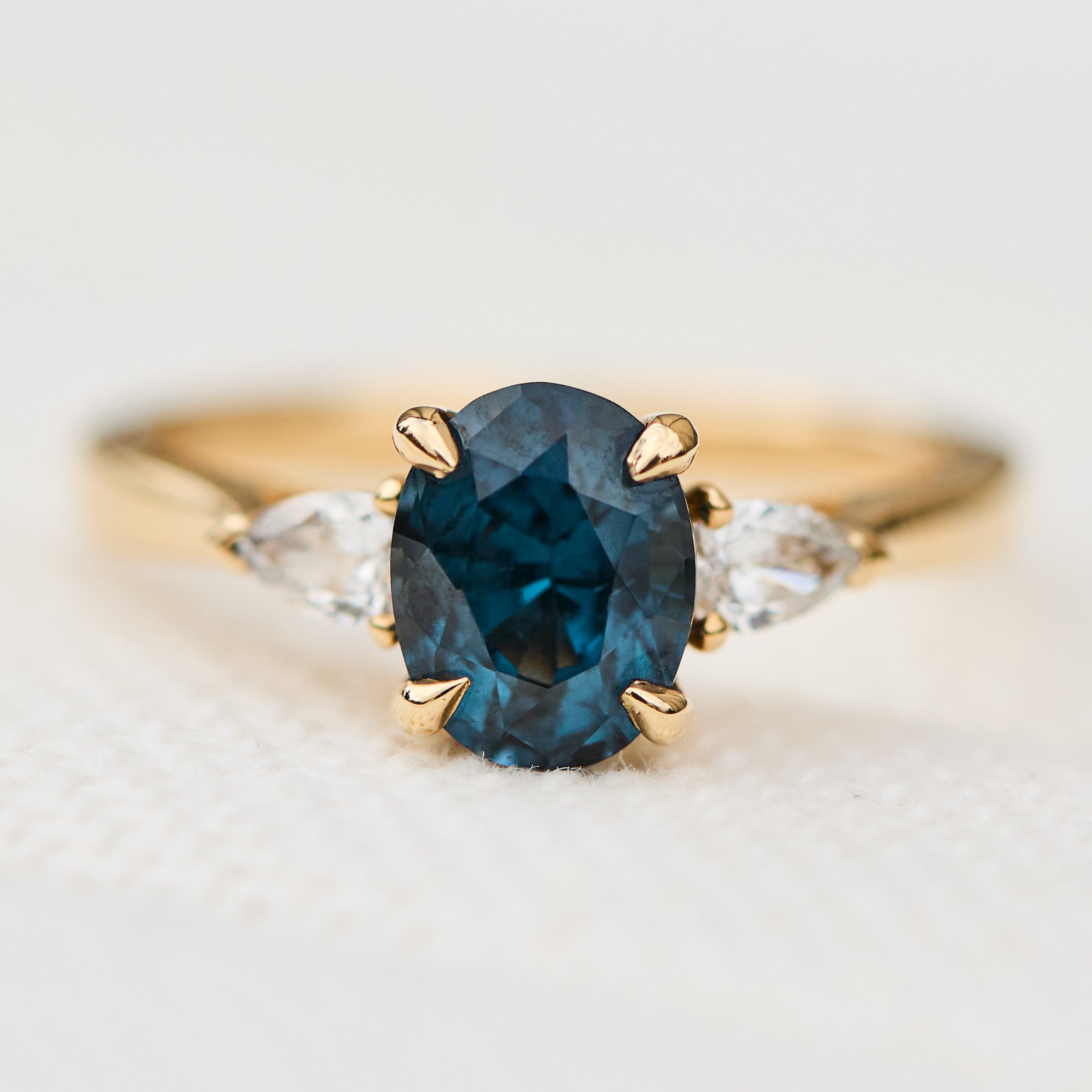 ​Teal sapphire rings