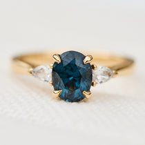 ​Teal sapphire rings