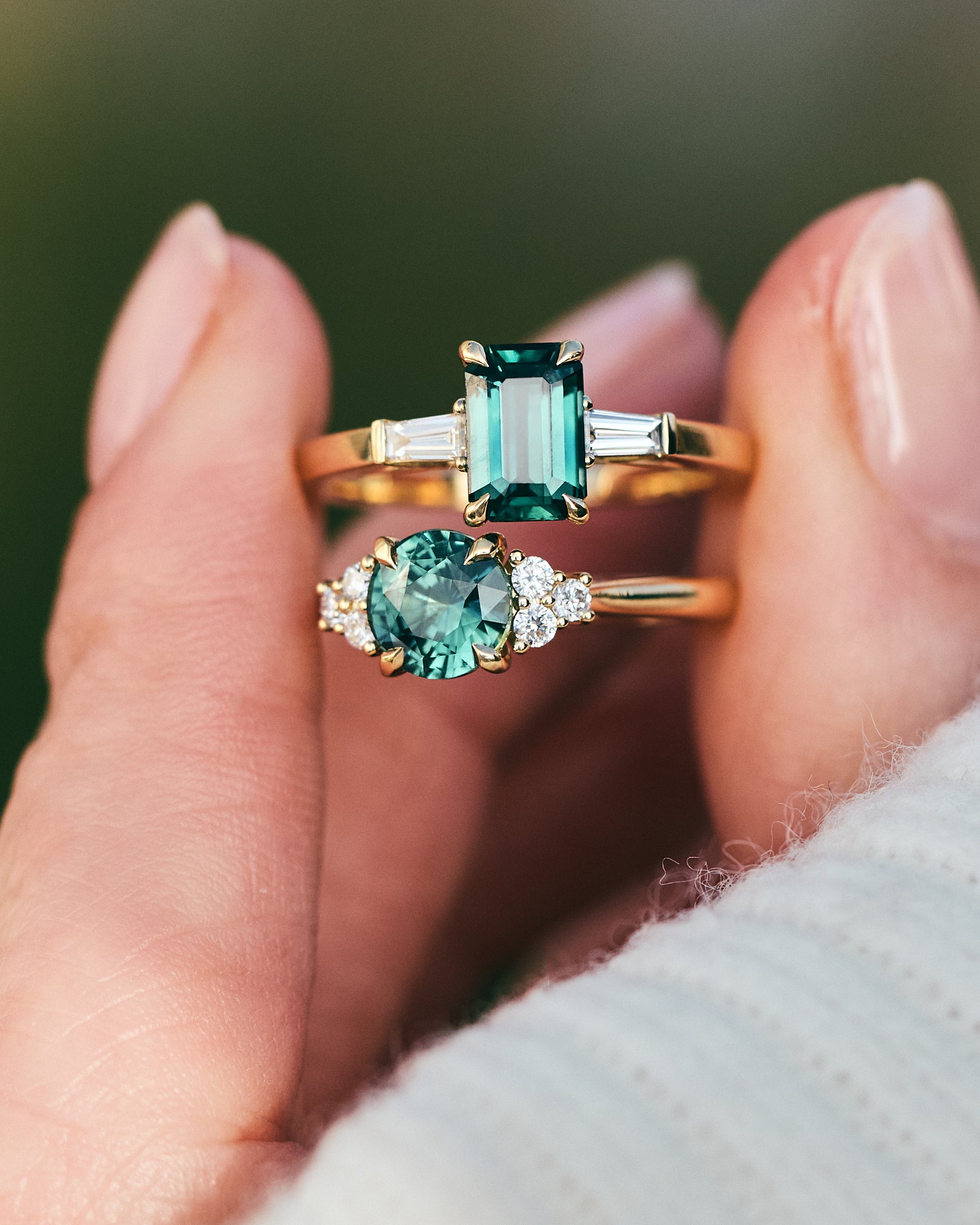 teal sapphire engagement rings uk