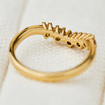 diamond gaia wedding band in yellow gold