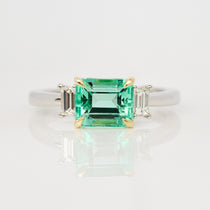 Brazilian Emerald Engagement Ring