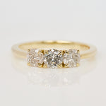 Round Brilliant Cut Salt and Pepper Diamond Engagement Ring