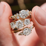 timeless diamond rings set in yellow gold