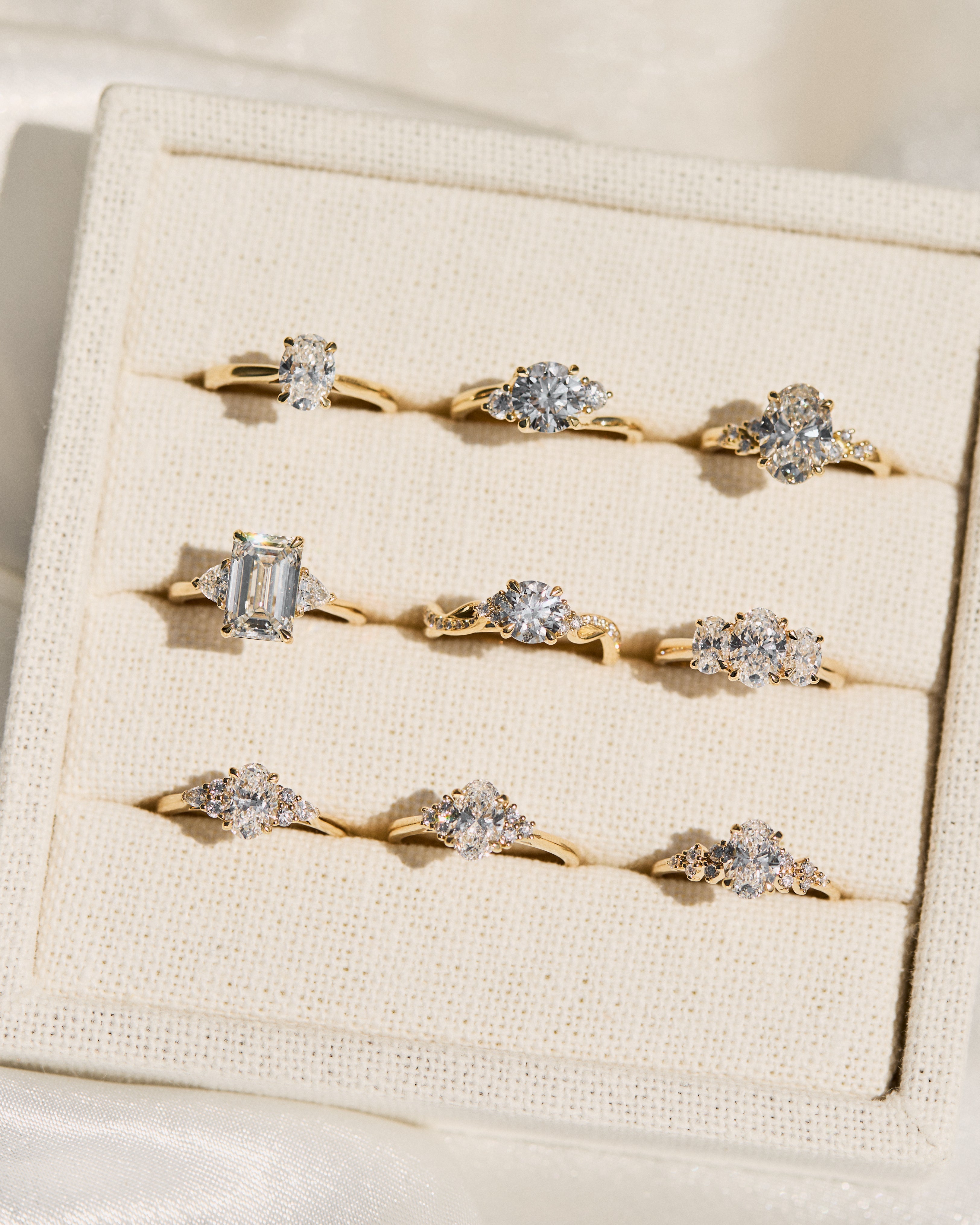 timeless engagement rings in yellow gold