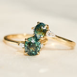 oval sapphire engagement rings in yellow gold