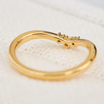 trilogy diamond wedding band in yellow gold