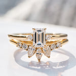 unique emerald cut lab grown ring