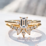 unique emerald cut lab grown ring