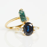 Coloured gemstone engagement rings