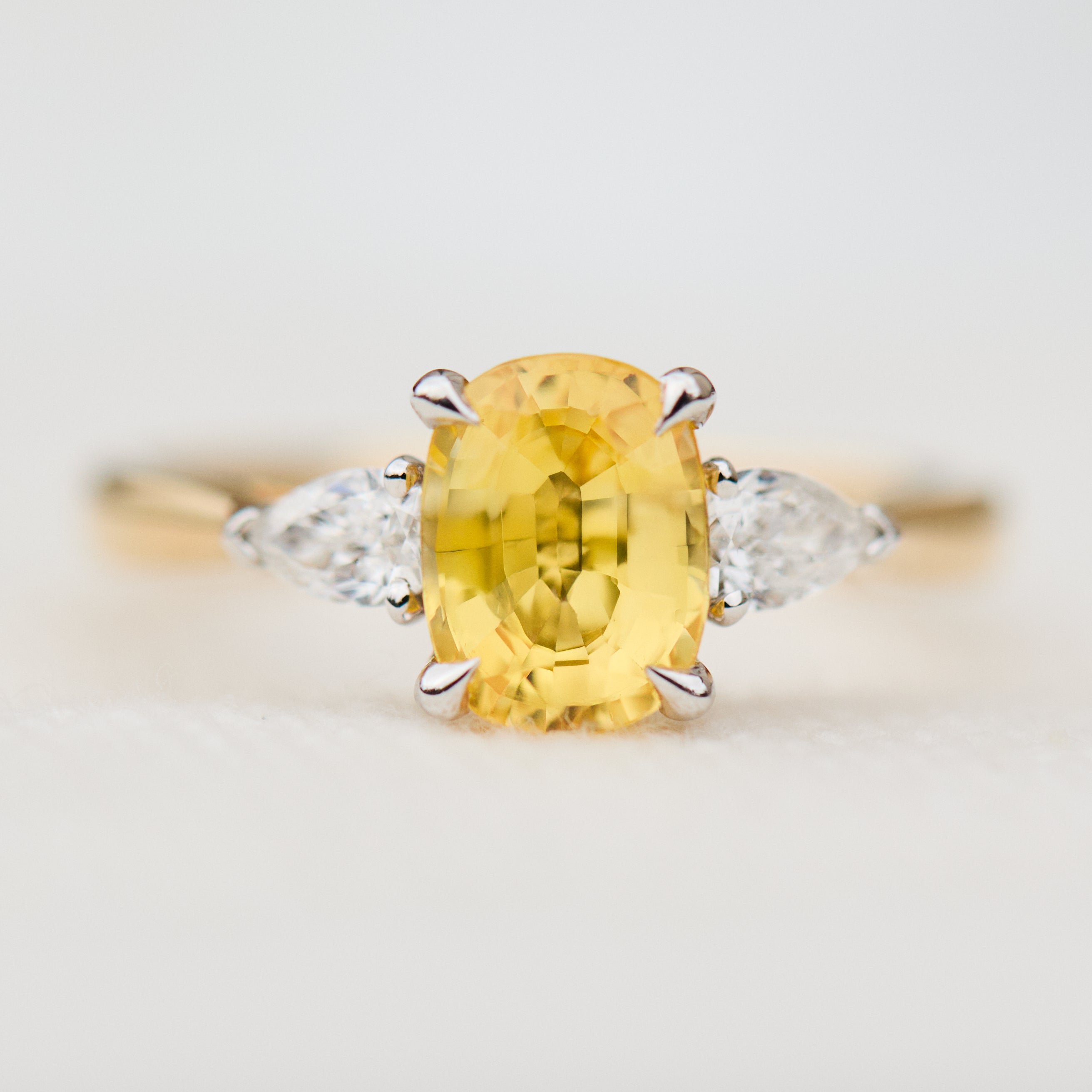 yellow diamond luna ring