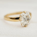 yellow gold diamond solitaire ring