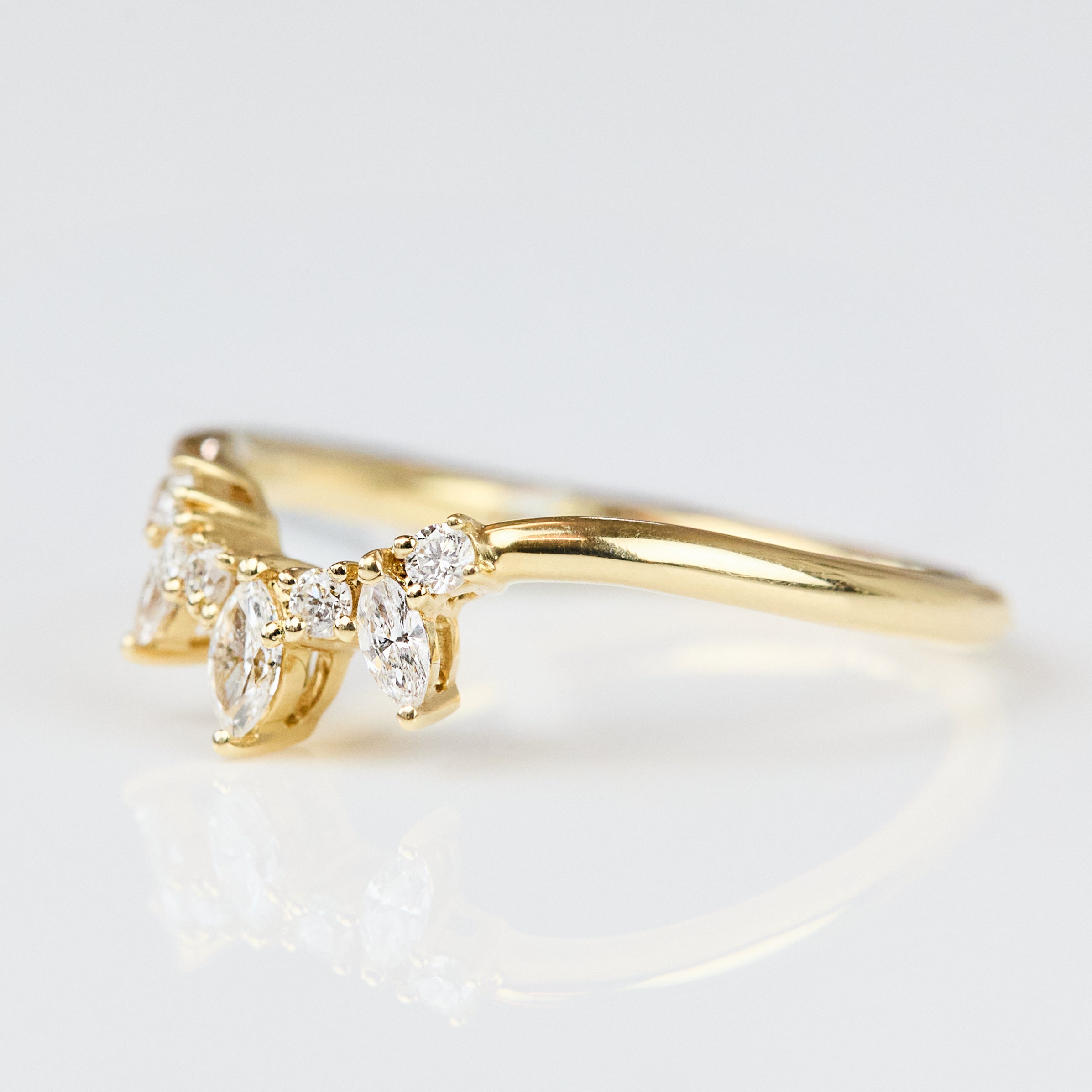 18ct yellow gold diamond wedding ring women