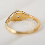 18ct yellow gold round brilliant cut one-of-a-kind lab grown diamond ring UK