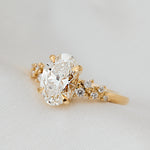 Lab-Grown Oval Diamond Yellow Gold Engagement Ring