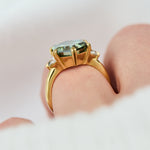 Coloured gemstone engagement rings