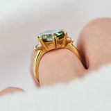 Coloured gemstone engagement rings