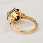 Coloured gemstone engagement rings