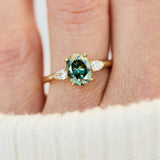 Coloured gemstone engagement rings